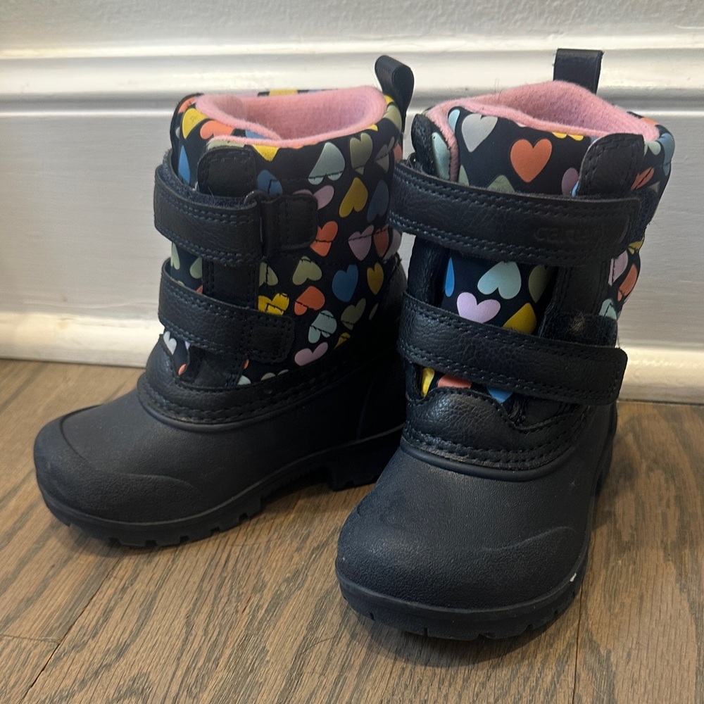 Toddler Girl Colorful Heart Pattern Kids Boots